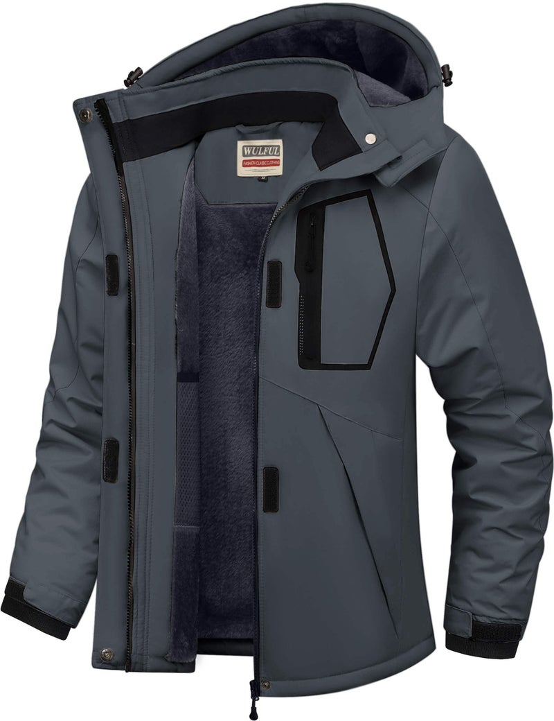 WULFUL Women's Waterproof Ski Jacket Warm Winter Coats Windproof Winter Jackets for Women Fleece Lined Windbreaker with Hood - Image 1